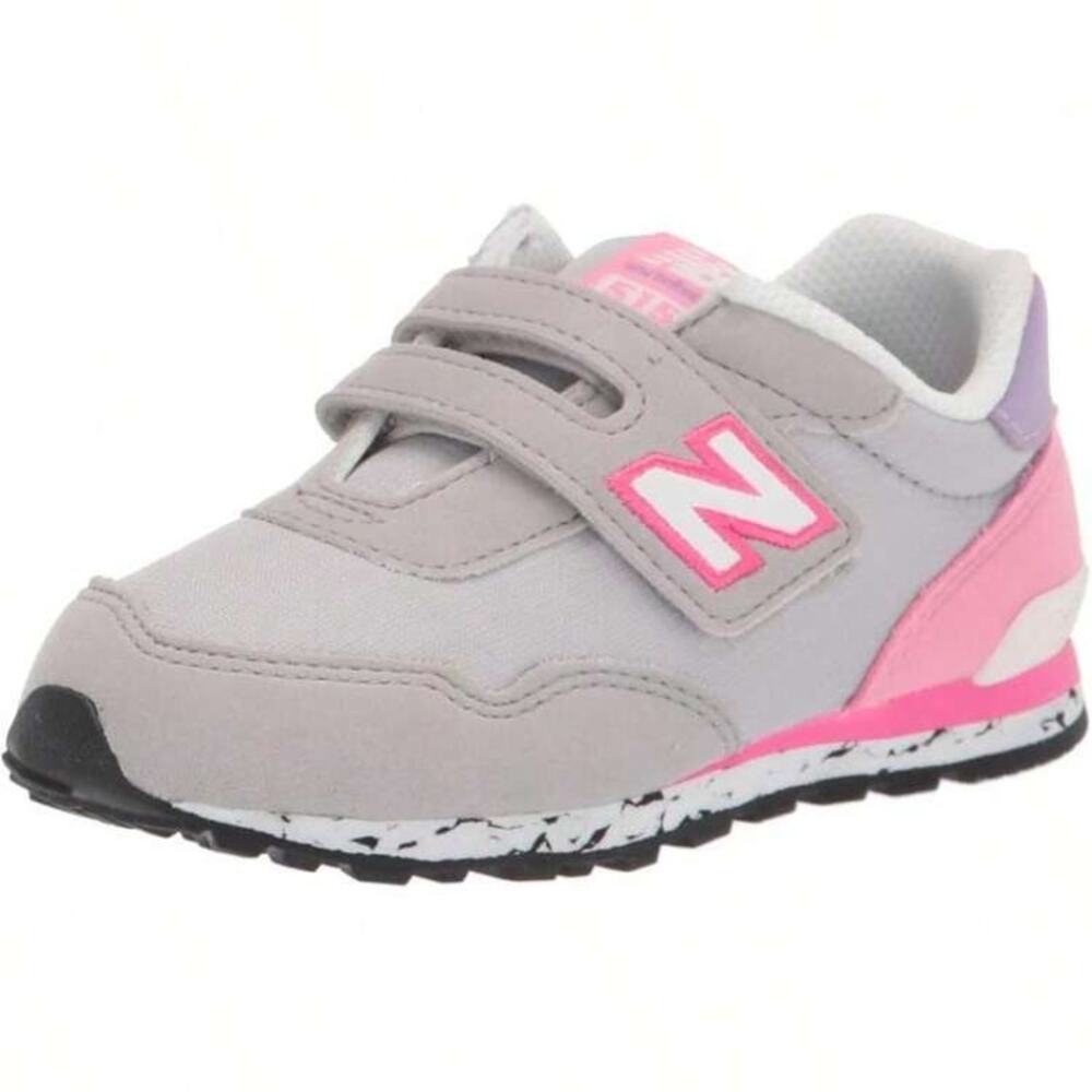 New Balance 515 hook and loop toddler baby sneakers sz 6 pink gray